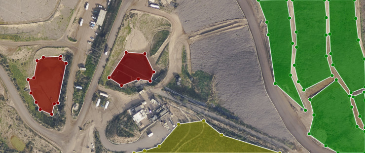 Satellite data segmentation. Lakes are separated from fields and forests